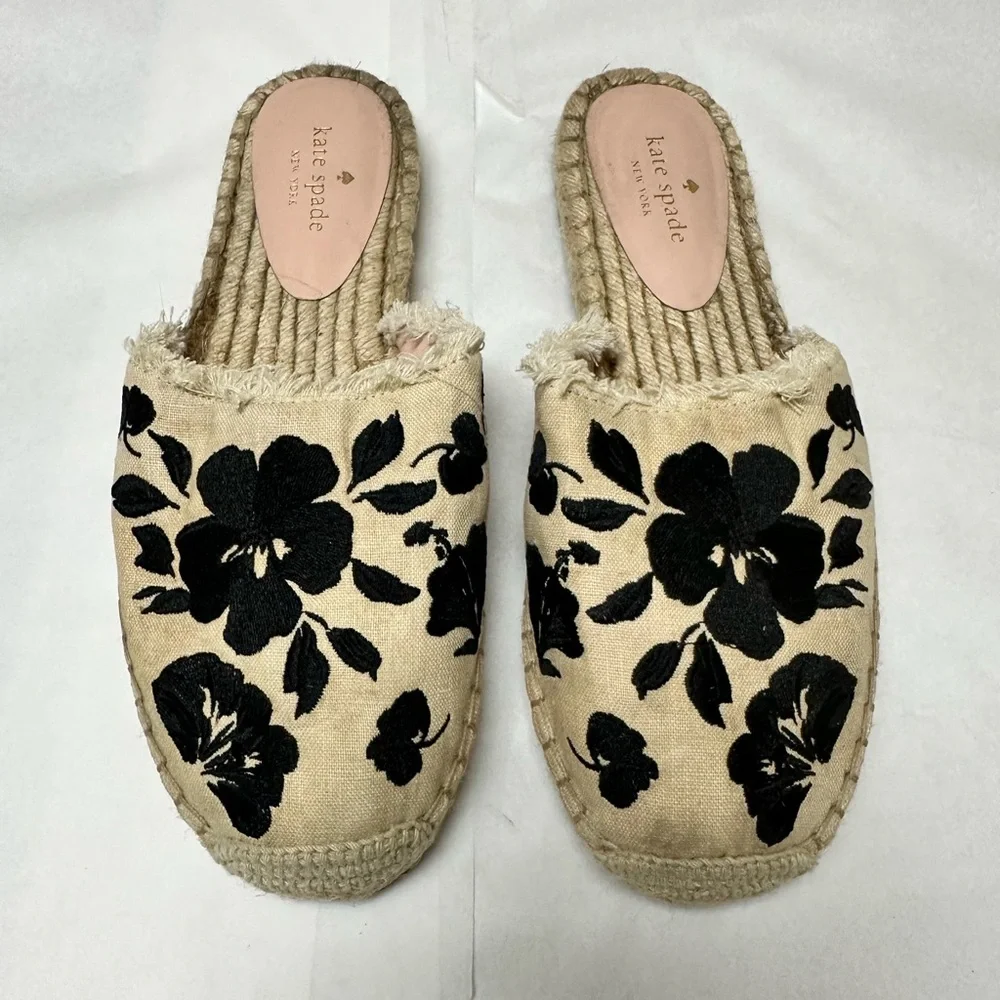 ♠️Kate Spade Espadrille Mules ♠️ Layton Slide On Flats♠️